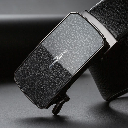 柒牌皮带男士2025年新款商务休闲职场上班自动扣腰带黑色西装裤带128P70030 商品图1