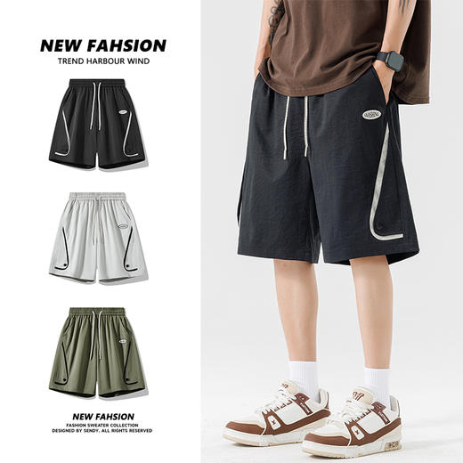 【DSL】大依优型大码短裤五分裤大号裤子弹力透气加肥加大夏季松紧腰宽松运动沙滩裤 商品图1