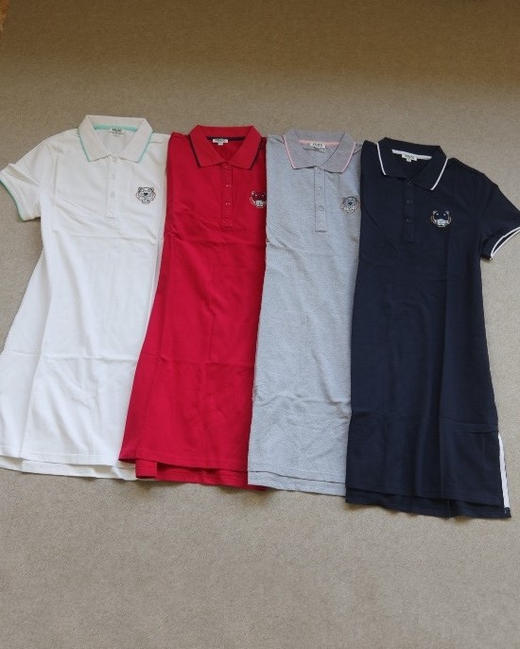 简单粗暴的 哈！Kenzo 软薄珠地棉 刺绣小虎头 微A型的 短袖 连衣裙 4色入 商品图0