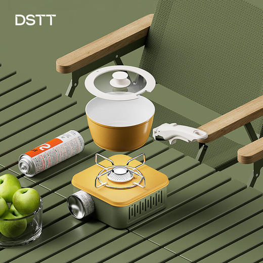 都市太太都市太太微食代便携烹饪套装便携式卡式炉汤锅组合野营烧烤必备 商品图4