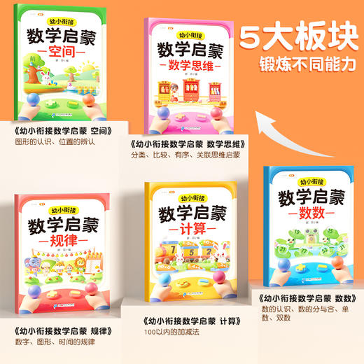 【斗半匠】幼小衔接数学启蒙数的认识100以内加减法认识图形找规律 商品图1