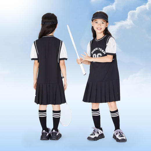 【实体店同款】女童连衣裙凉感夏装新款运动百褶裙子安奈儿童装AG323660 商品图2