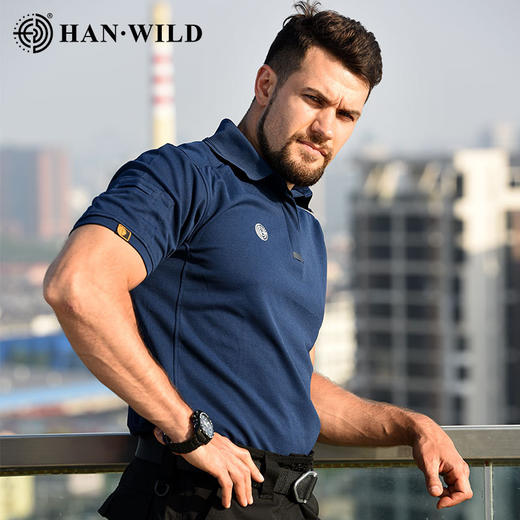 【吸汗透气 硬朗挺括】飓风运动战术翻领短袖T恤（5色可选）ds（hy） 商品图3