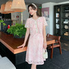 【清仓超15天不保价】奢姿大码女装2025夏季胖妹妹轻奢休闲连衣裙圆领假两件拼接裙子9952890354 商品缩略图1
