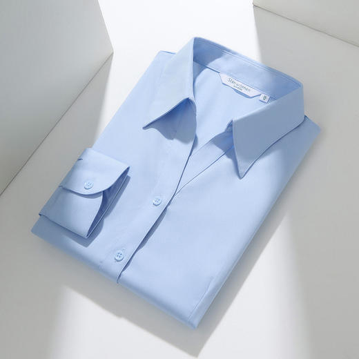 【含竹浆纤维】罗蒙女士长袖衬衫气质通勤舒适百搭简约大方衬衣女 商品图3