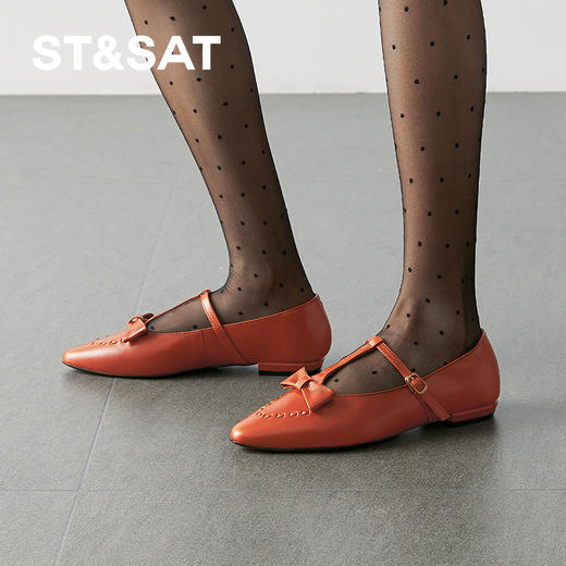 【精选牛皮】星期六复古英伦风镂空玛丽珍SSD1111191 商品图8