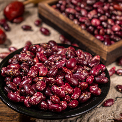 【食品】云南金丝豆新货农家红花豆孔雀豆紫花芸豆老品种豆子500g/袋 商品图2