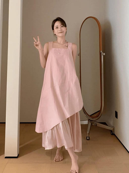 【GZ】无忧购清冷感~下摆拼接 显瘦ins背心连衣裙6色连衣裙(配发圈) 5613#（截单后7天发货) 商品图2