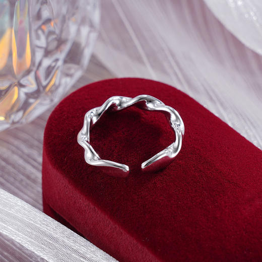 子佩集S925银【无尽之环】戒指【JL070250】纯银时尚麻花戒指2503 商品图2