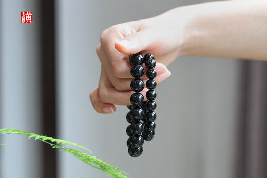 黑碧玺单圈手串【墨禅】，珠径10/12mm 商品图1