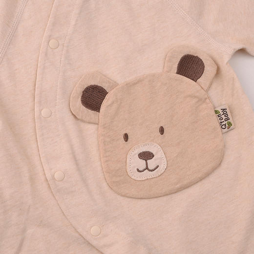 棉果果夏季彩棉纯棉哈衣爬服偏襟连体衣M201720199209 商品图2