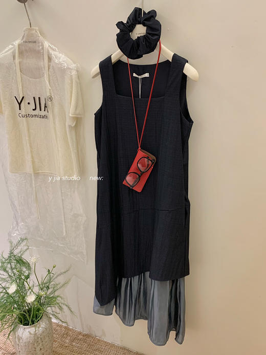【GZ】无忧购清冷感~下摆拼接 显瘦ins背心连衣裙6色连衣裙(配发圈) 5613#（截单后7天发货) 商品图10