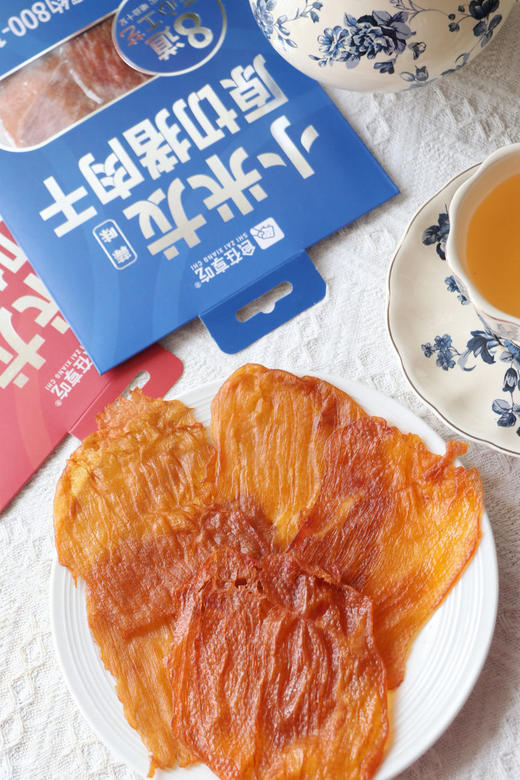 薄如蝉翼的小米龙肉脯！【原切虎皮猪肉干】✅优质原切猪臀肉 肉质紧实 劲道软韧✅8道匠心工艺捶打制作 薄如蝉翼 低温慢烤 焦香十足 商品图3