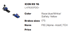 24/26SALOMONG固定器ICON RS 16