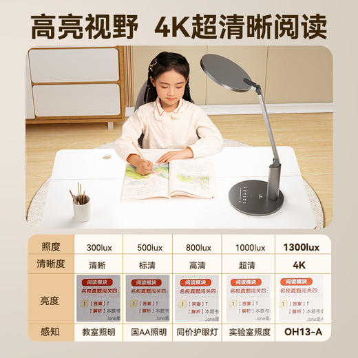 【怡禾】孩视宝护眼灯防近视台灯 学习专用国aa级防蓝光台灯OH13-A 商品图4