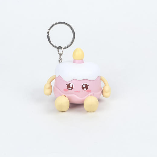 【生日蛋糕造型，亮灯唱歌~】亮灯发声生日蛋糕小夜灯钥匙扣 情侣礼物挂件 创意挂饰 生日礼物首选！-QQ 商品图4