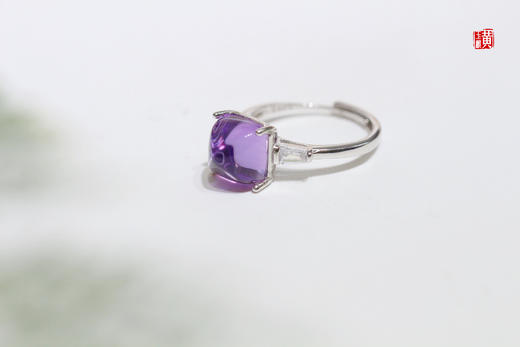 紫水晶戒指【紫韵】，925银镶 商品图3