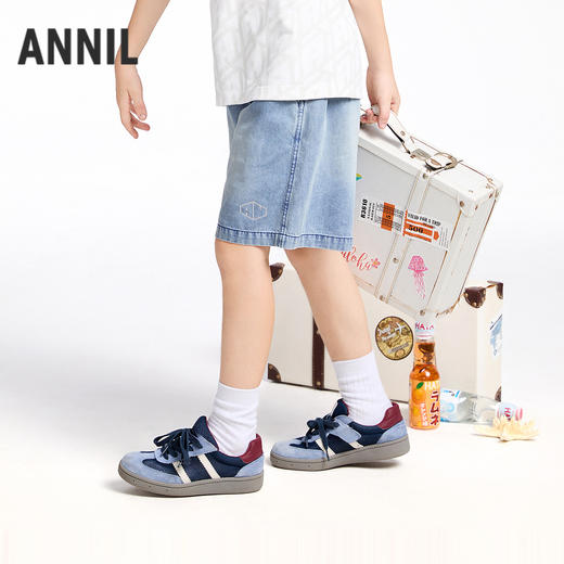 【实体店同款】男童全腰牛仔短裤夏季新款安奈儿童装AB526656 商品图2