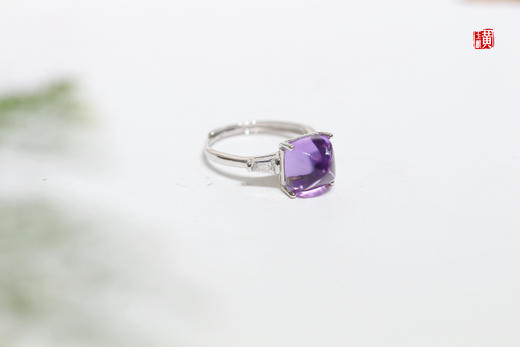 紫水晶戒指【紫韵】，925银镶 商品图4