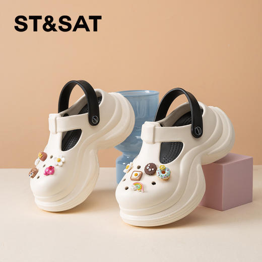 【6CM增高】星期六舒适软弹镂空洞洞鞋SSD2110F2M 商品图6