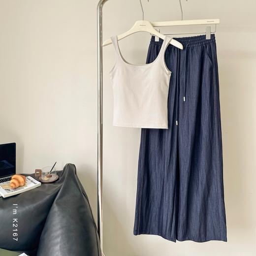 老米优品🎈3-5天。为你的夏日做减法~ 《直筒阔腿牛仔裤》冰爽丝滑质感，宽松阔腿行走生风！K250403A 商品图7
