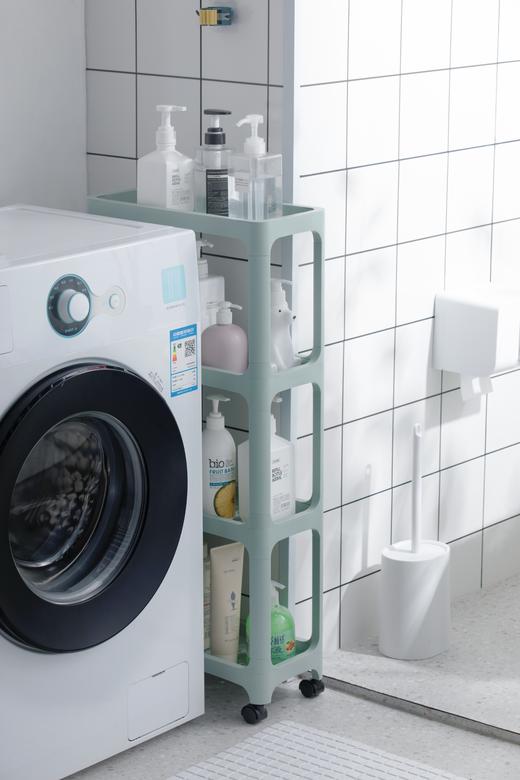 茶花百纳窄边可移动四层置物架 商品图11