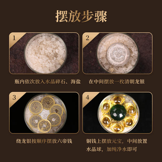 【家居布局】灵机生活馆安忍水玻璃瓶摆件五黄二黑吉祥物 商品图4