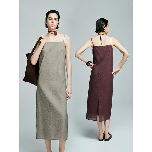 棉仓363604020-初棉叠穿-微皱透感棉纱衬衫/吊带裙套装 商品图2