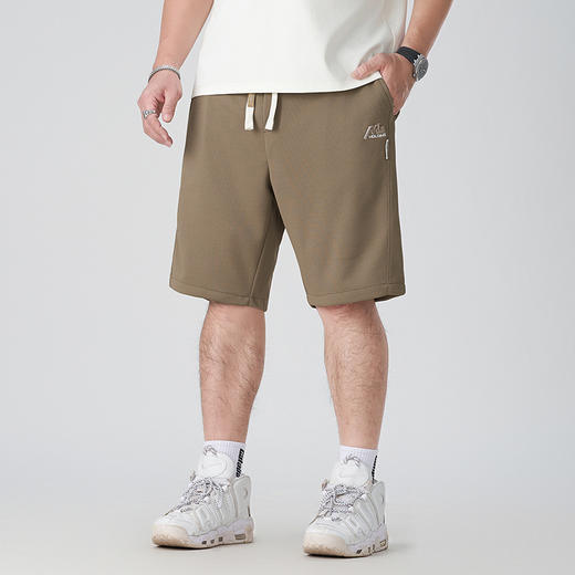 【DMH】大依优型大码男装五分短裤时尚流行宽松夏季抽绳休闲裤子刺绣加肥休闲五分裤潮流 商品图0