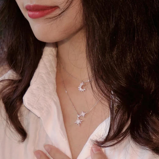 【礼盒礼袋】APM Monaco 双流星项链精致锁骨链 商品图2