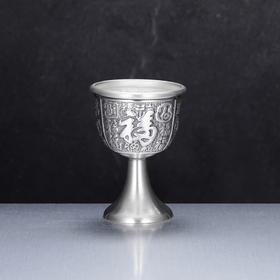 子佩集S999银【祥福凝萃】酒杯摆件【BX003025101】纯银酒具百福2503