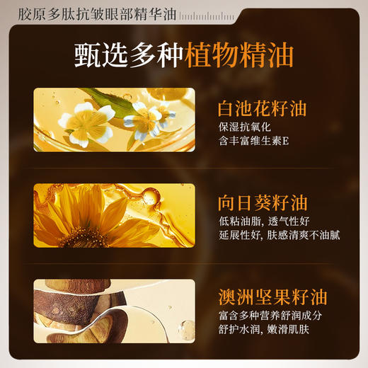【微信会员专属】瑜然美胶原多肽抗皱眼部精华油紧致抗皱淡化眼纹细纹黑眼圈眼周 商品图2