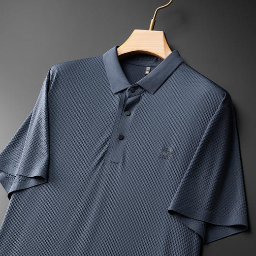 【冰丝无痕】【DDS】大依优型大码男装短袖POLO衫透气加肥加大大号半袖体恤上衣男士胖子 商品图4