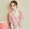 两三事梵高文艺 城市霓虹 2025夏季新款绣花一粒扣粉色西装女短款 商品缩略图2