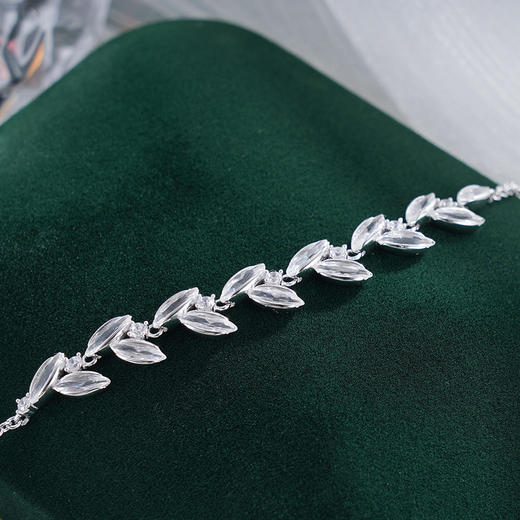 子佩集S925银【岁岁欢愉】手链【YS-0687】纯银时尚麦穗锆石手链2503 商品图5