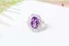 紫水晶戒指【若棠】，925银镶 商品缩略图3