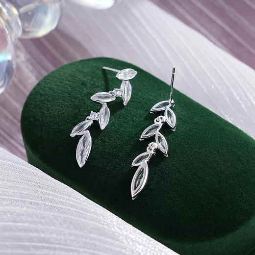 子佩集S925银【岁岁欢愉】耳钉【YEH-2970】纯银时尚麦穗锆石耳钉2503 商品图4