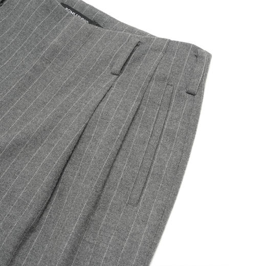 ROMI STUDIO“格雷系列” 休闲精纺羊毛高腰条纹直筒西裤  23AWK768 商品图2