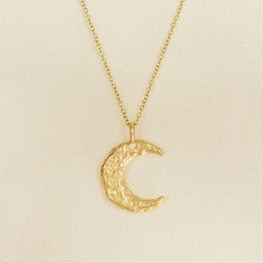 在途4周到｜Agapee-Artemis-月亮 锤纹 吊坠 项链［法国设计师］ 商品图0