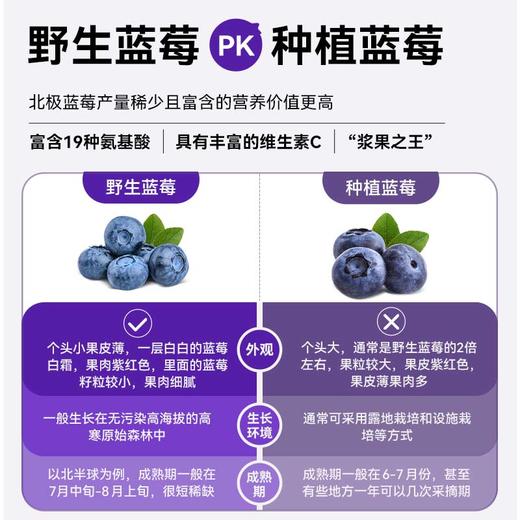 大兴安岭有机野生蓝莓原浆补充花青素100ml*8瓶 商品图2