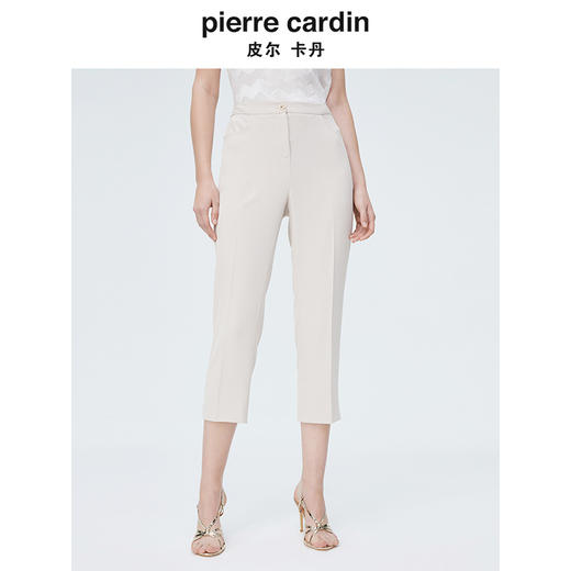 皮尔卡丹女装新款都市干练高频百搭直筒西裤P4253T4026M0 商品图0