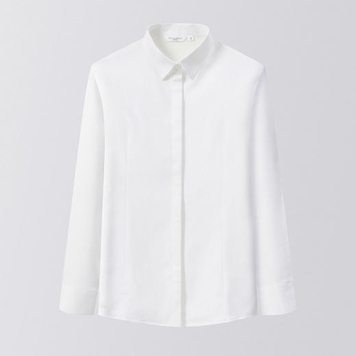 【加绒款】罗蒙女士衬衫挺括有型百搭日常长袖衬衫女商务暗门襟 商品图11