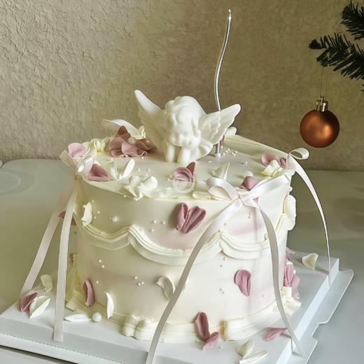 『复古天使』天使降临温柔浪漫生日蛋糕 商品图0