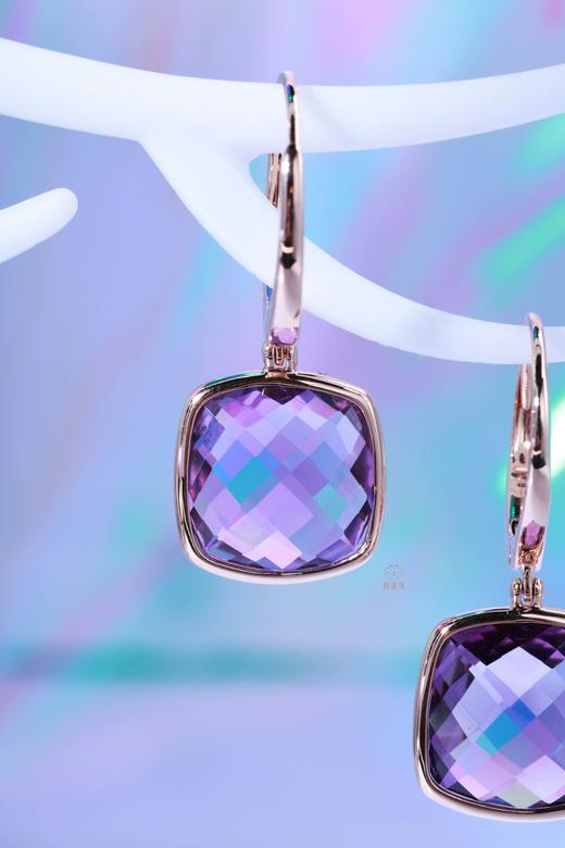【紫灵】紫晶棱光耳环-EZ2503038 商品图1