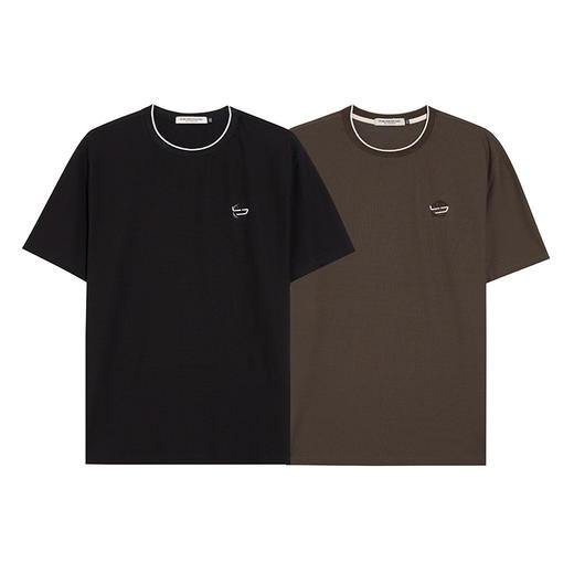 【DMH】大依优型大码短袖T恤重磅圆领版型男士宽松纯色夏季体恤日系上衣胖子潮流 商品图4