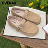 EVERAU圆润鞋头简约搭扣通勤复古单豆女鞋EA7079 商品缩略图1