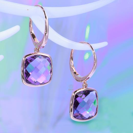 【紫灵】紫晶棱光耳环-EZ2503038 商品图4