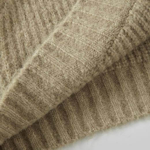 ROMI STUDIO"秋冬美拉德"连帽宽松草绿毛衣M2363 商品图6