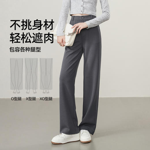 【即将下架！云感空气裤！亏本售】逸阳秋款窄版高腰垂感莱赛尔醋酸直筒裤子5781 商品图4