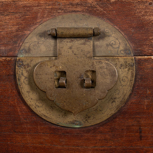 清 榉木团寿纹盝顶官印箱 商品图2